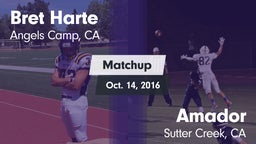 Matchup: Bret Harte vs. Amador  2016