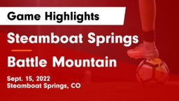 Steamboat Springs  vs Battle Mountain  Game Highlights - Sept. 15, 2022