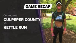 Recap: Culpeper County  vs. Kettle Run  2015
