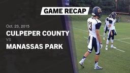 Recap: Culpeper County  vs. Manassas Park  2015