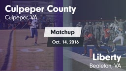 Matchup: Culpeper County vs. Liberty  2016
