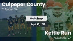 Matchup: Culpeper County vs. Kettle Run  2017