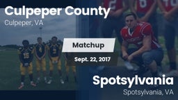Matchup: Culpeper County vs. Spotsylvania  2017