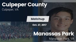 Matchup: Culpeper County vs. Manassas Park 2017
