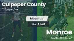Matchup: Culpeper County vs. Monroe  2017