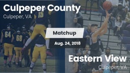 Matchup: Culpeper County vs. Eastern View  2018
