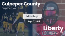 Matchup: Culpeper County vs. Liberty  2018