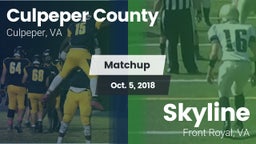 Matchup: Culpeper County vs. Skyline  2018