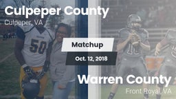 Matchup: Culpeper County vs. Warren County 2018