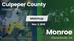 Matchup: Culpeper County vs. Monroe  2018