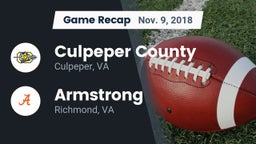 Recap: Culpeper County  vs. Armstrong  2018