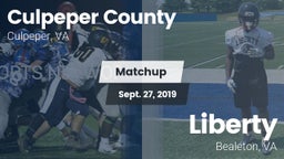 Matchup: Culpeper County vs. Liberty  2019