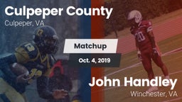 Matchup: Culpeper County vs. John Handley  2019