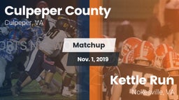 Matchup: Culpeper County vs. Kettle Run  2019