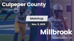 Matchup: Culpeper County vs. Millbrook  2019