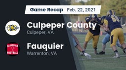 Recap: Culpeper County  vs. Fauquier  2021