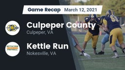 Recap: Culpeper County  vs. Kettle Run  2021