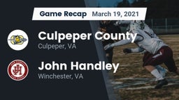 Recap: Culpeper County  vs. John Handley  2021