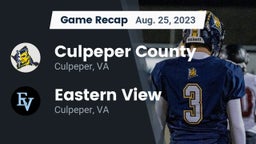 Recap: Culpeper County  vs. Eastern View  2023
