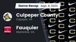 Recap: Culpeper County  vs. Fauquier  2023