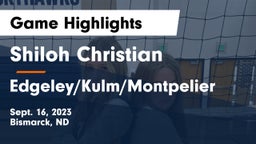 Shiloh Christian  vs Edgeley/Kulm/Montpelier Game Highlights - Sept. 16, 2023