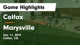 Colfax  vs Marysville Game Highlights - Jan. 11, 2019