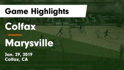 Colfax  vs Marysville Game Highlights - Jan. 29, 2019