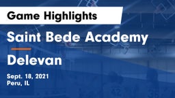 Saint Bede Academy vs Delevan Game Highlights - Sept. 18, 2021