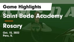 Saint Bede Academy vs Rosary  Game Highlights - Oct. 15, 2022