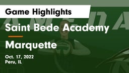 Saint Bede Academy vs Marquette  Game Highlights - Oct. 17, 2022