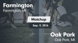 Matchup: Farmington vs. Oak Park  2016