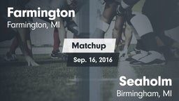 Matchup: Farmington vs. Seaholm  2016