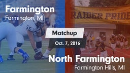 Matchup: Farmington vs. North Farmington  2016