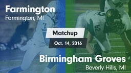 Matchup: Farmington vs. Birmingham Groves  2016