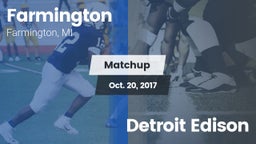 Matchup: Farmington vs. Detroit Edison 2017