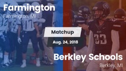 Matchup: Farmington vs. Berkley Schools 2018