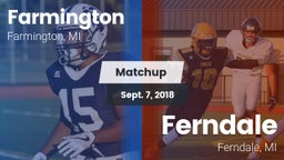 Matchup: Farmington vs. Ferndale  2018