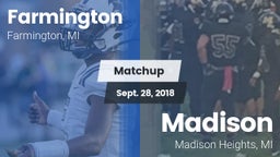 Matchup: Farmington vs. Madison 2018