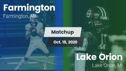 Matchup: Farmington vs. Lake Orion  2020
