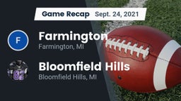 Recap: Farmington  vs. Bloomfield Hills  2021