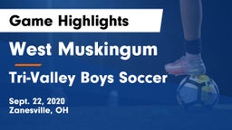 West Muskingum  vs Tri-Valley Boys Soccer Game Highlights - Sept. 22, 2020