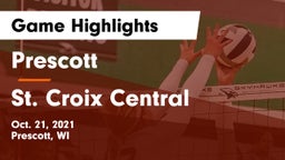 Prescott  vs St. Croix Central  Game Highlights - Oct. 21, 2021