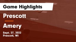 Prescott  vs Amery  Game Highlights - Sept. 27, 2022