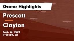 Prescott  vs Clayton  Game Highlights - Aug. 26, 2022