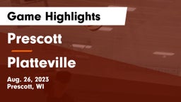 Prescott  vs Platteville  Game Highlights - Aug. 26, 2023
