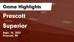 Prescott  vs Superior  Game Highlights - Sept. 16, 2023