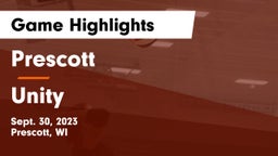 Prescott  vs Unity  Game Highlights - Sept. 30, 2023