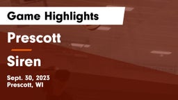 Prescott  vs Siren Game Highlights - Sept. 30, 2023