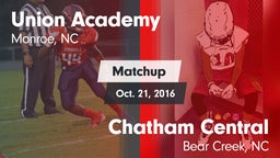 Matchup: Union Academy vs. Chatham Central  2016