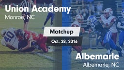 Matchup: Union Academy vs. Albemarle  2016